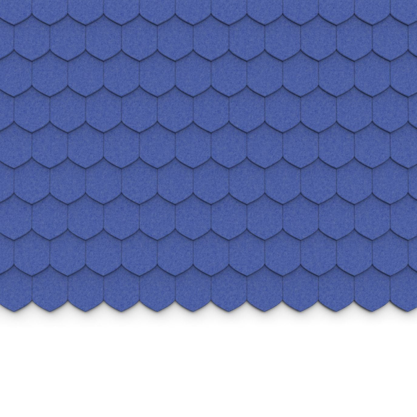 100% Recycled PET Felt ''Tip'' Acoustic Wall Shingle Denim | Plastock