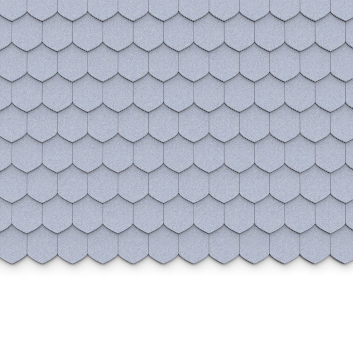 100% Recycled PET Felt ''Tip'' Acoustic Wall Shingle Frost | Plastock