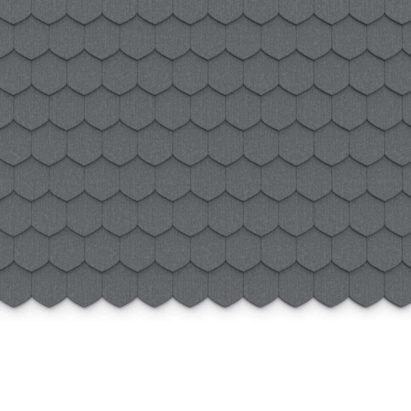100% Recycled PET Felt ''Tip'' Acoustic Wall Shingle Grey | Plastock
