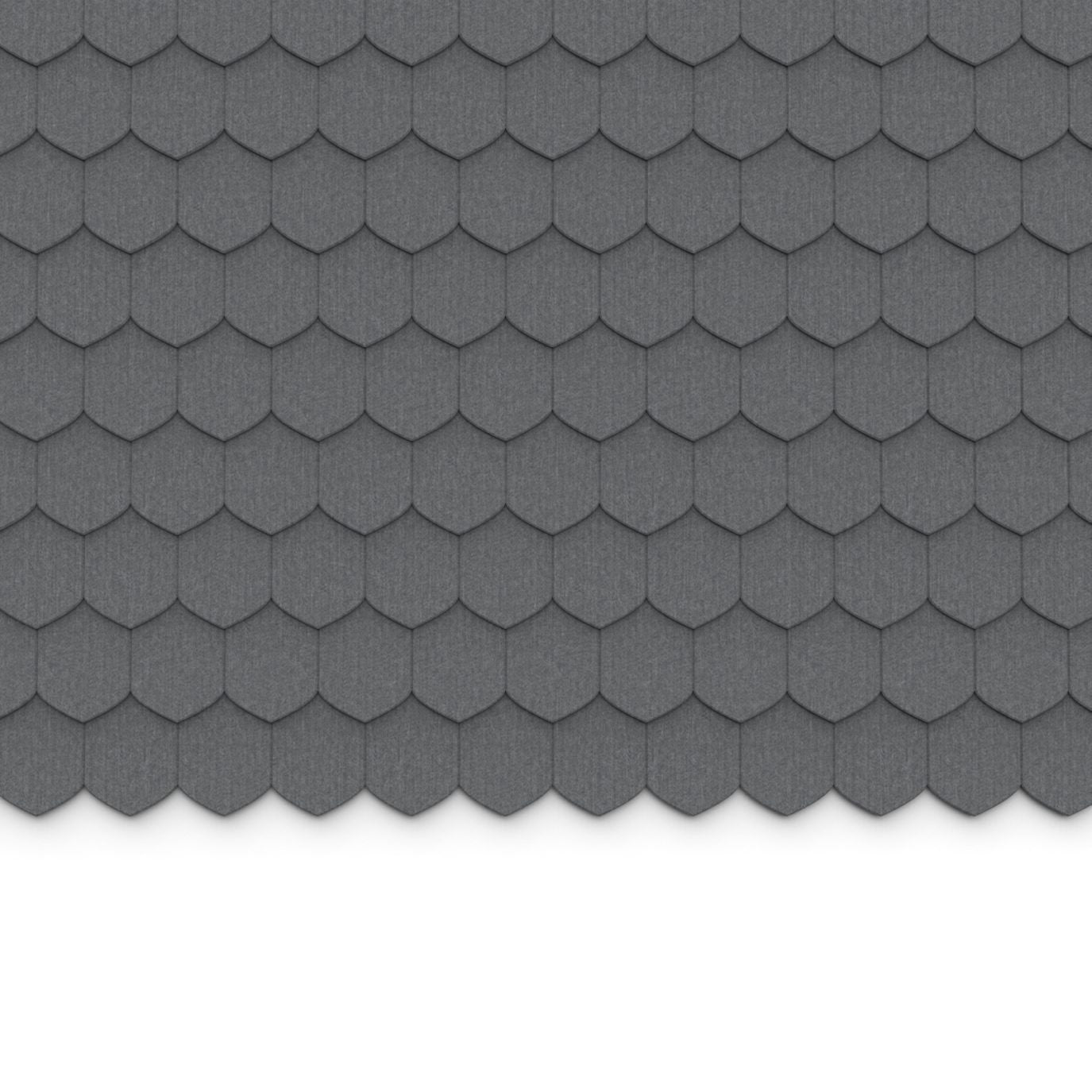 100% Recycled PET Felt ''Tip'' Acoustic Wall Shingle Grey | Plastock