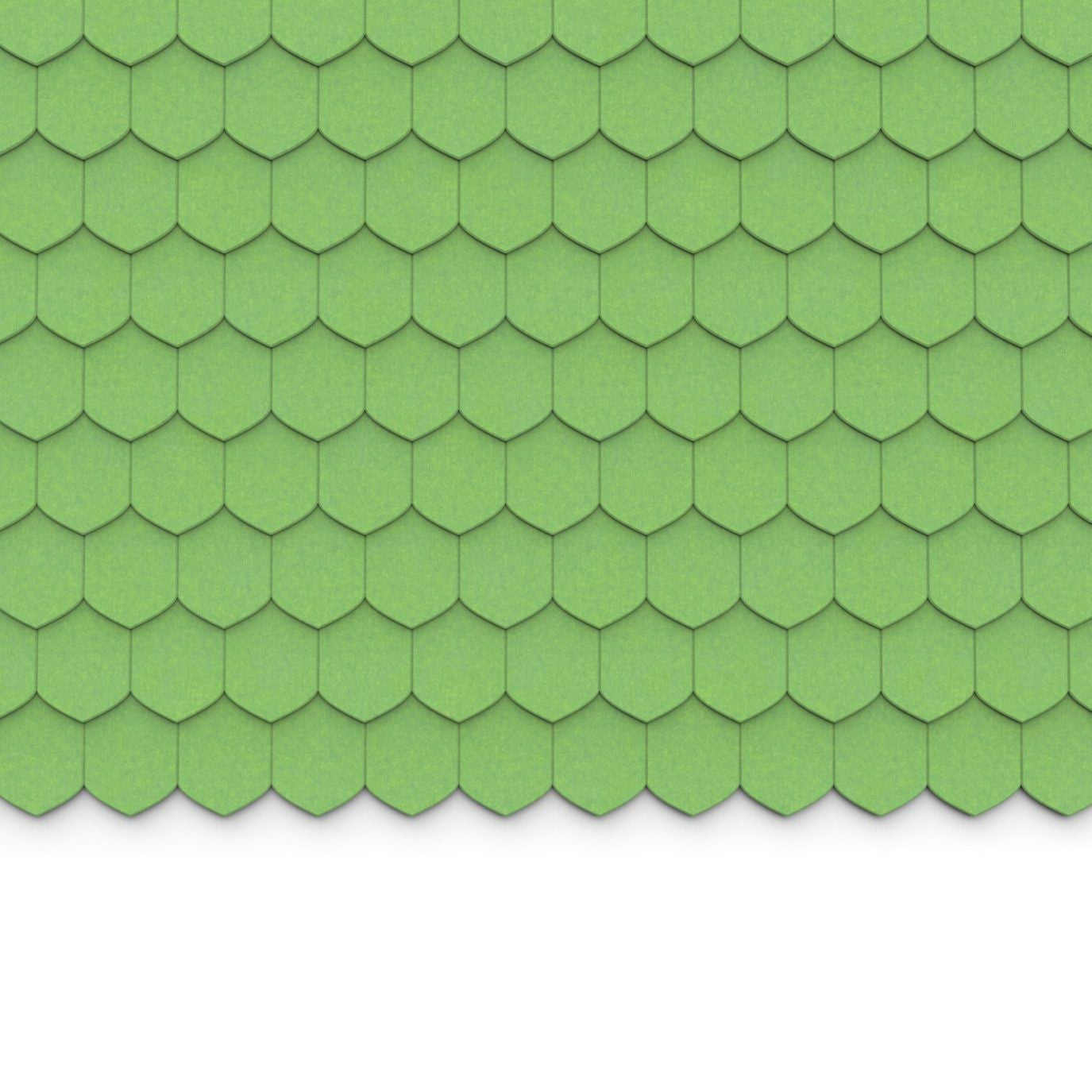 100% Recycled PET Felt ''Tip'' Acoustic Wall Shingle Lime | Plastock