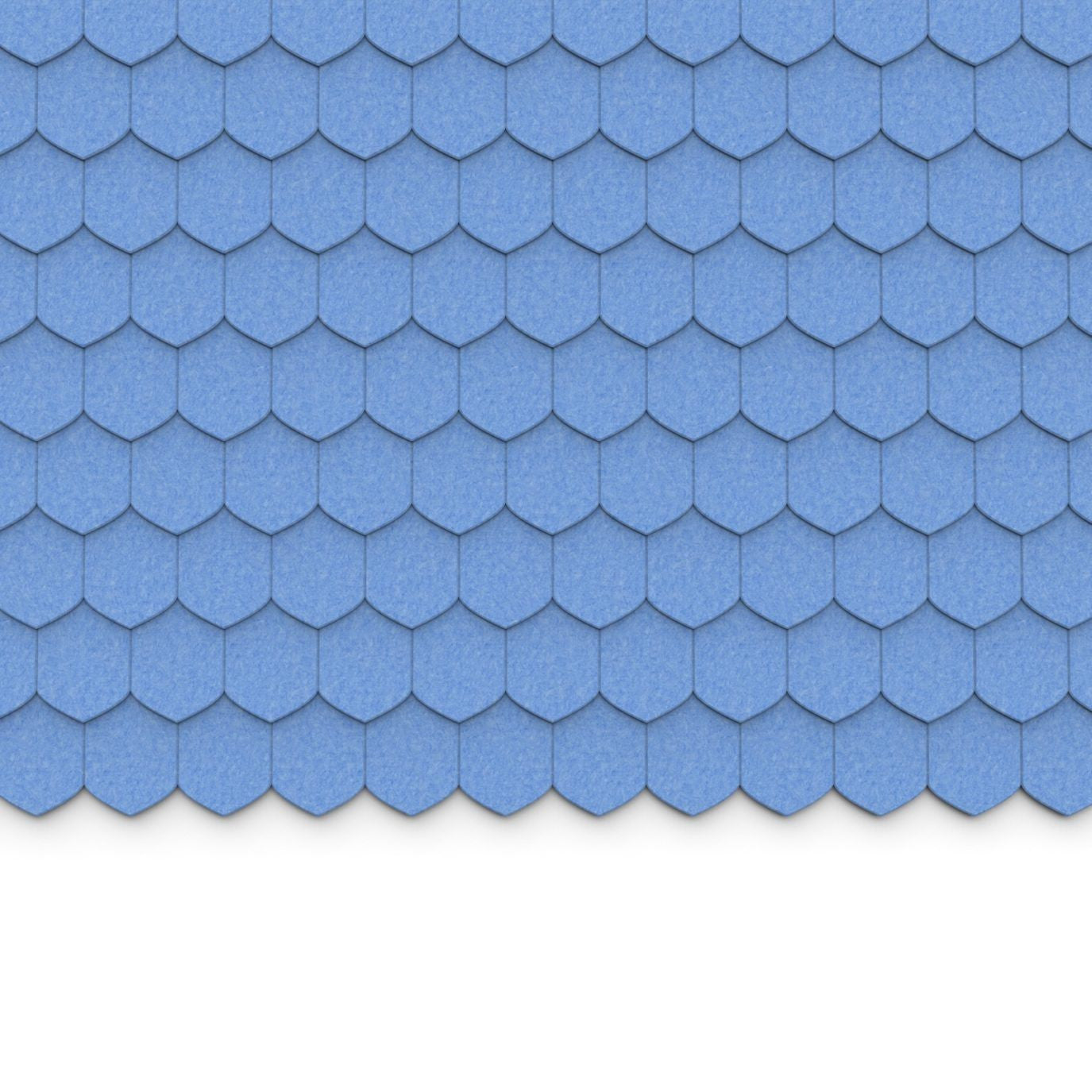 100% Recycled PET Felt ''Tip'' Acoustic Wall Shingle Sky | Plastock