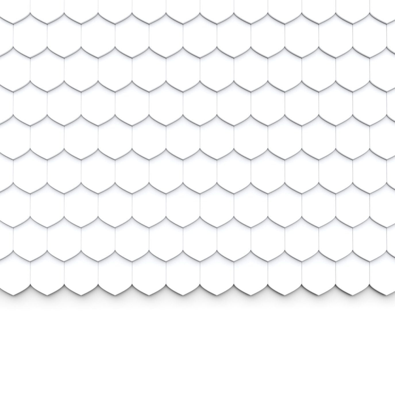 100% Recycled PET Felt ''Tip'' Acoustic Wall Shingle White | Plastock