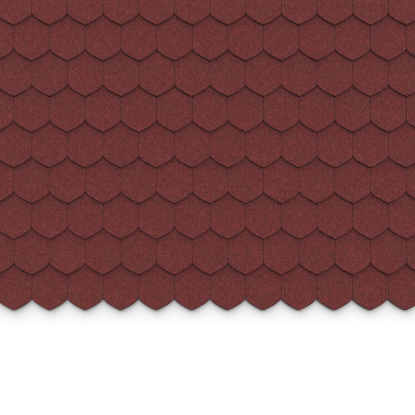 100% Recycled PET Felt ''Tip'' Acoustic Wall Shingle Wine | Plastock
