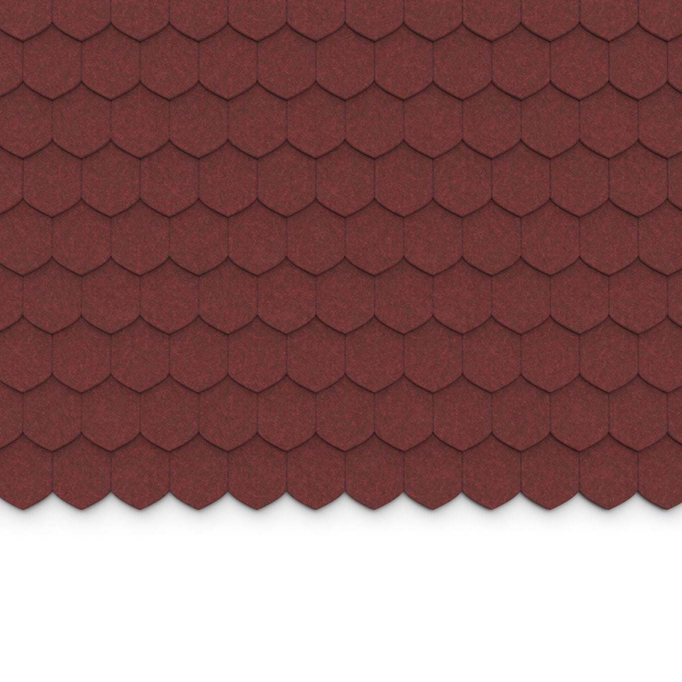 100% Recycled PET Felt ''Tip'' Acoustic Wall Shingle Wine | Plastock