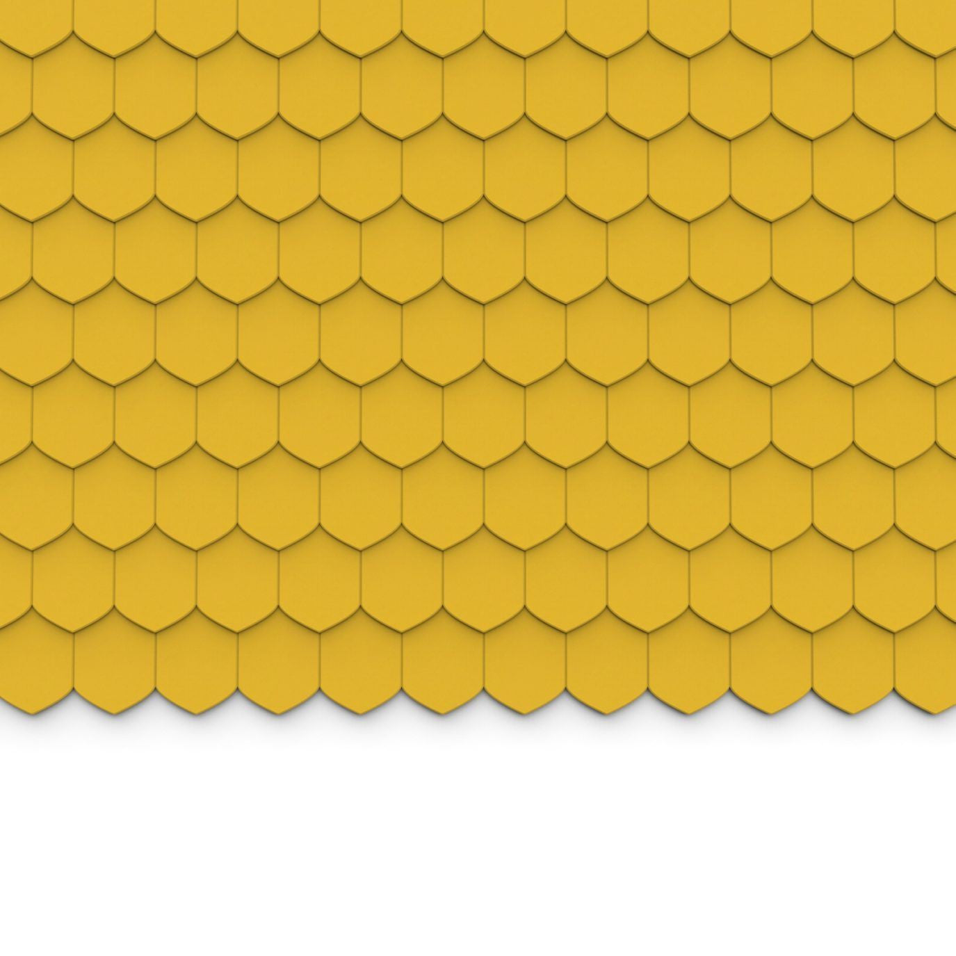 100% Recycled PET Felt ''Tip'' Acoustic Wall Shingle Yellow | Plastock