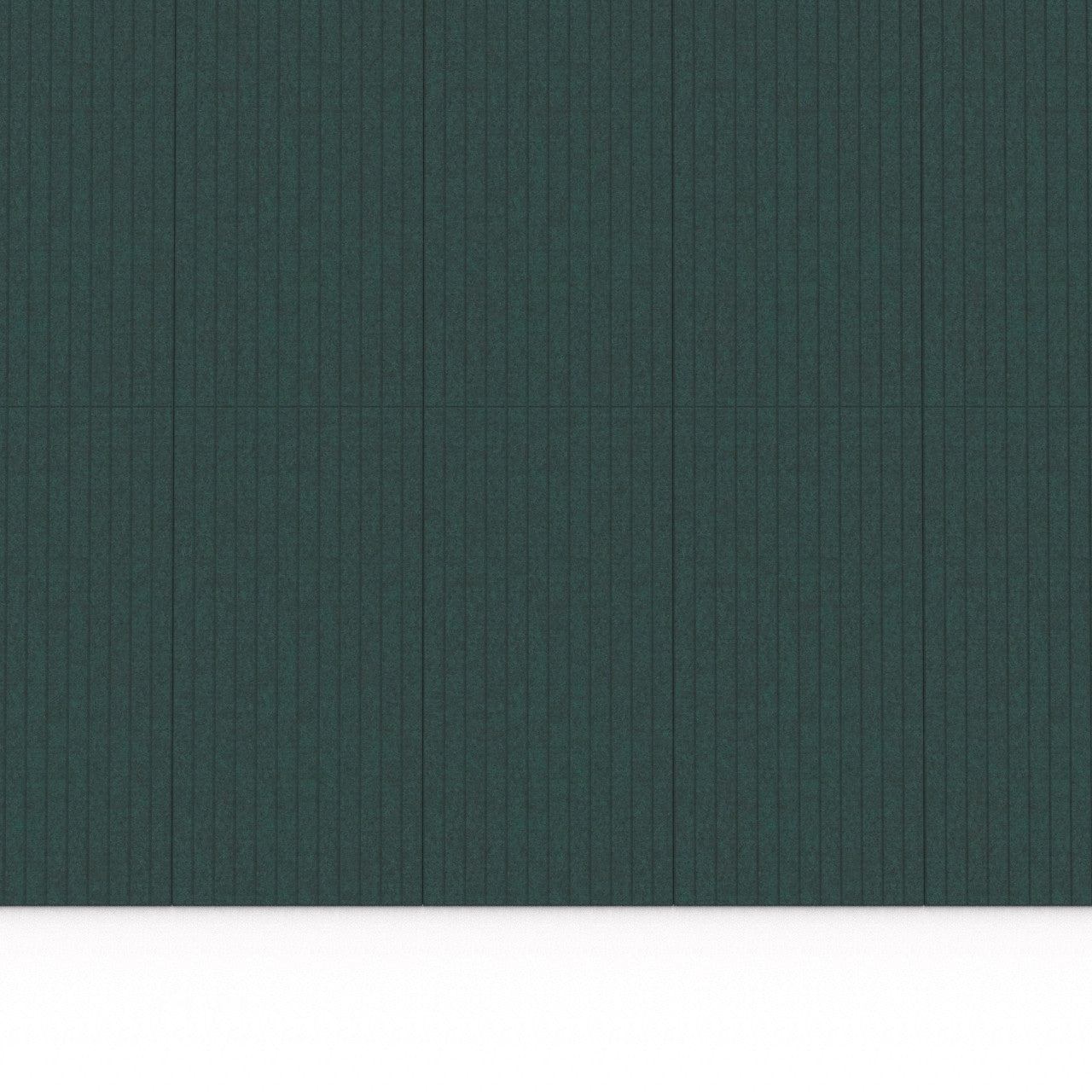 100% Recycled PET Felt ''Slats'' Acoustic Panel Dark Green | Plastock