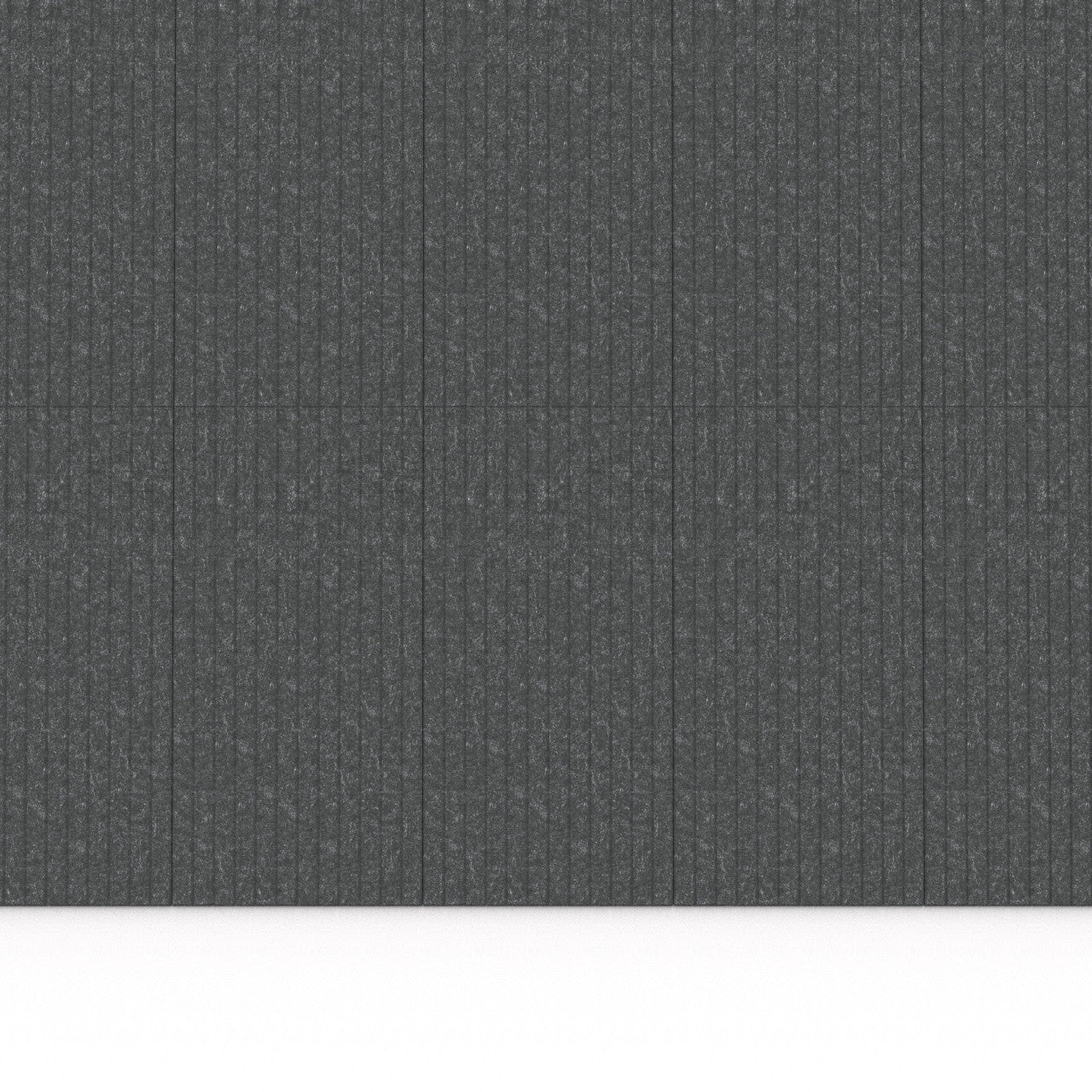 100% Recycled PET Felt ''Slats'' Acoustic Panel Dark Grey | Plastock
