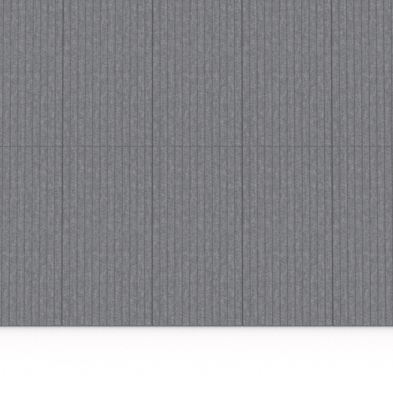 100% Recycled PET Felt ''Slats'' Acoustic Panel Grey | Plastock