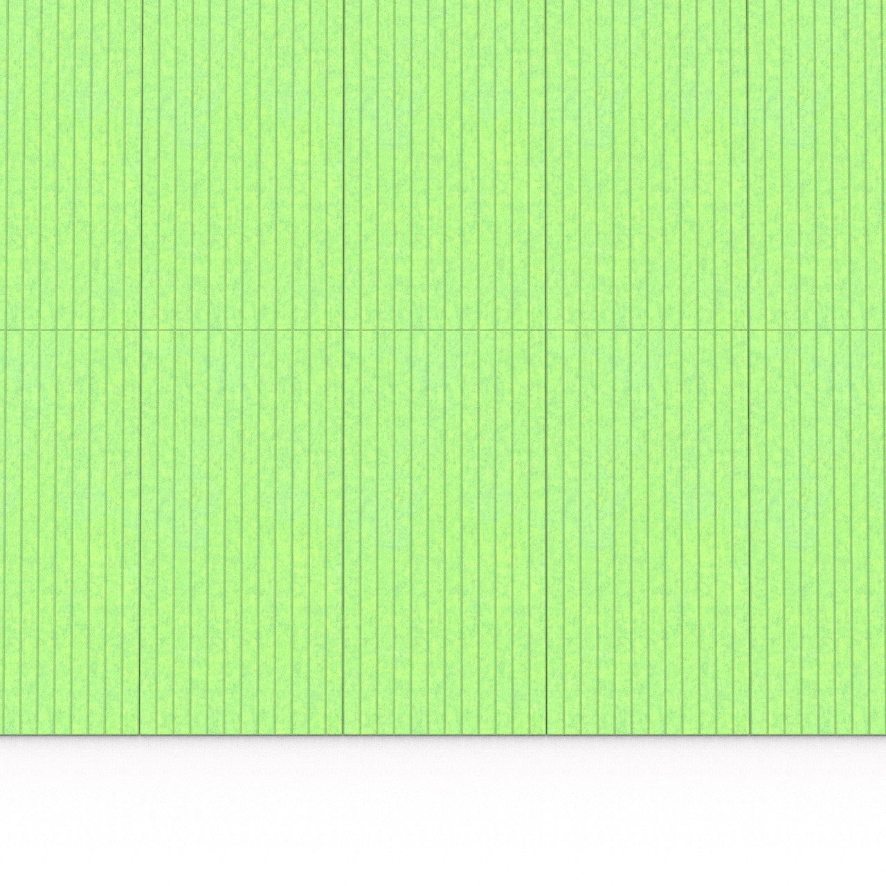 100% Recycled PET Felt ''Slats'' Acoustic Panel Lime | Plastock