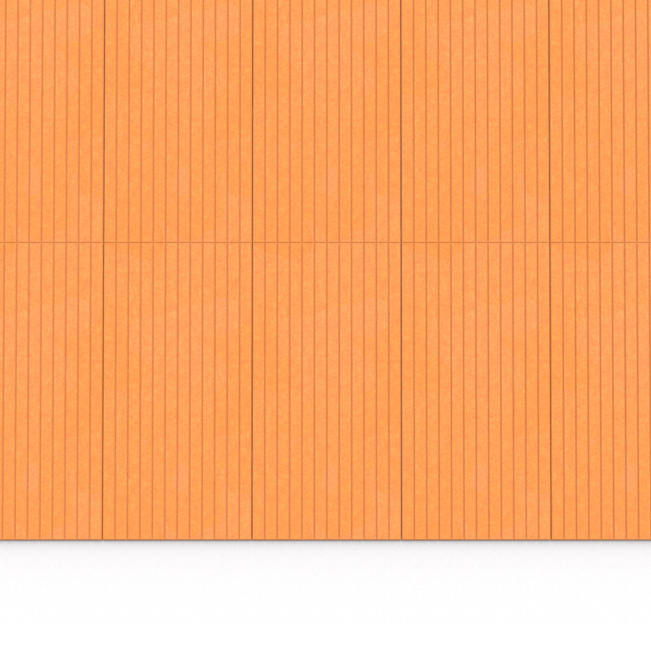 100% Recycled PET Felt ''Slats'' Acoustic Panel Orange | Plastock