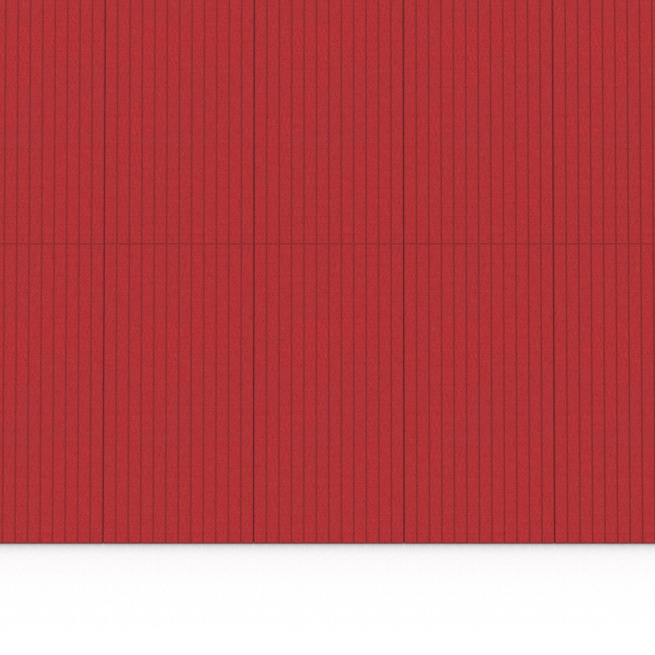 100% Recycled PET Felt ''Slats'' Acoustic Panel Red | Plastock