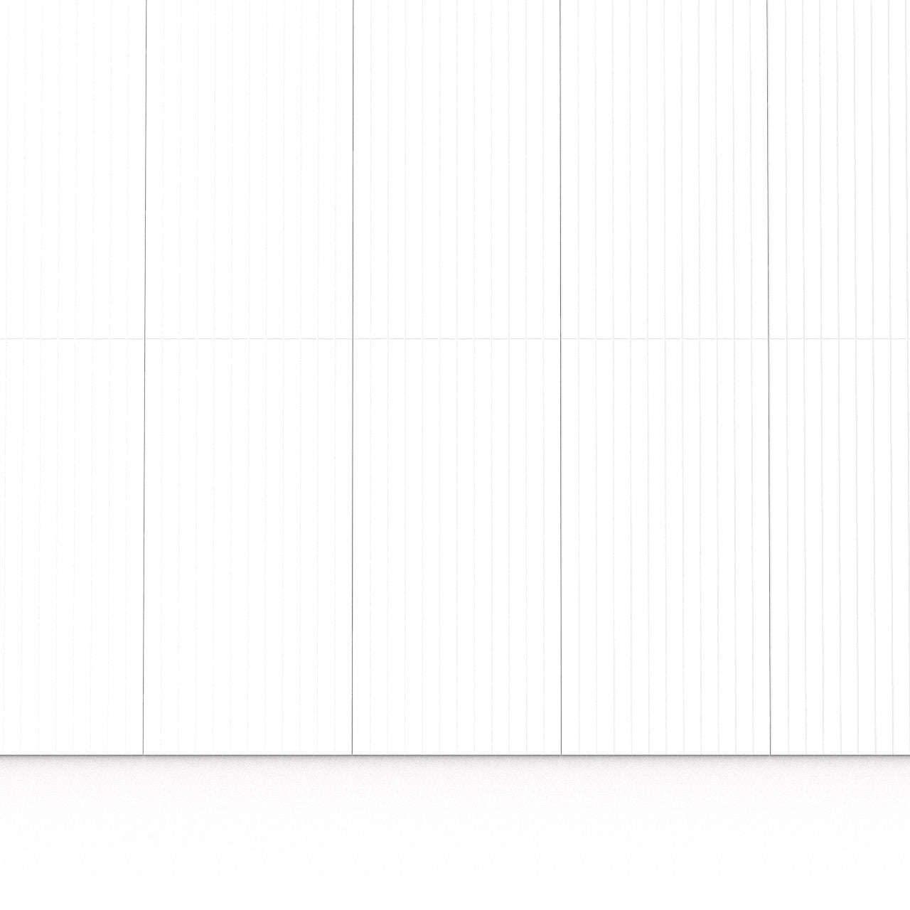 100% Recycled PET Felt ''Slats'' Acoustic Panel White | Plastock