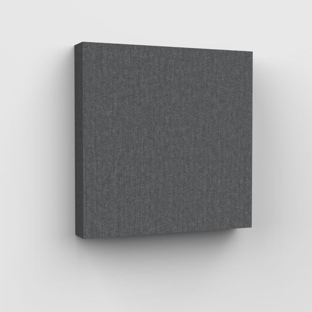 100% Recycled PET Felt Acoustic Square 90mm Grey | Plastock
