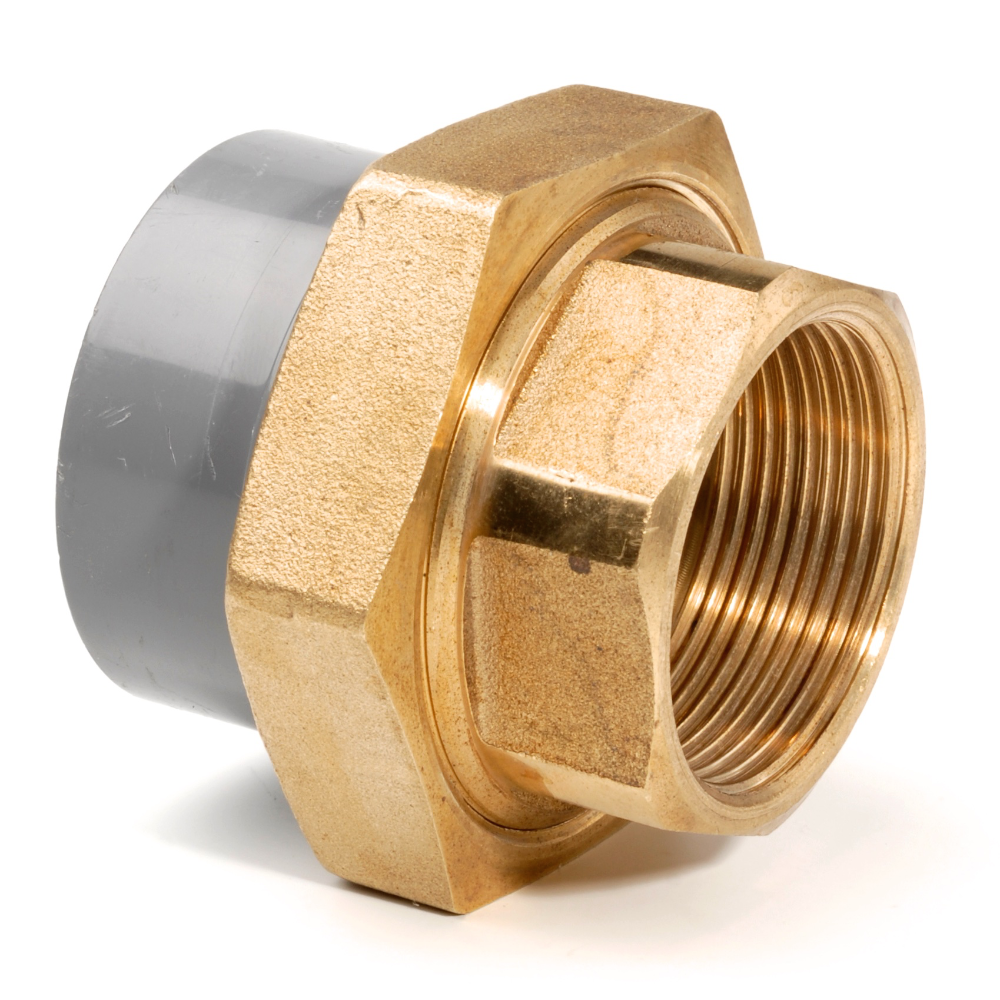 ABS Composite Union Plain-BSP Female Brass Thread Adaptor Inch Fitting | Plastock