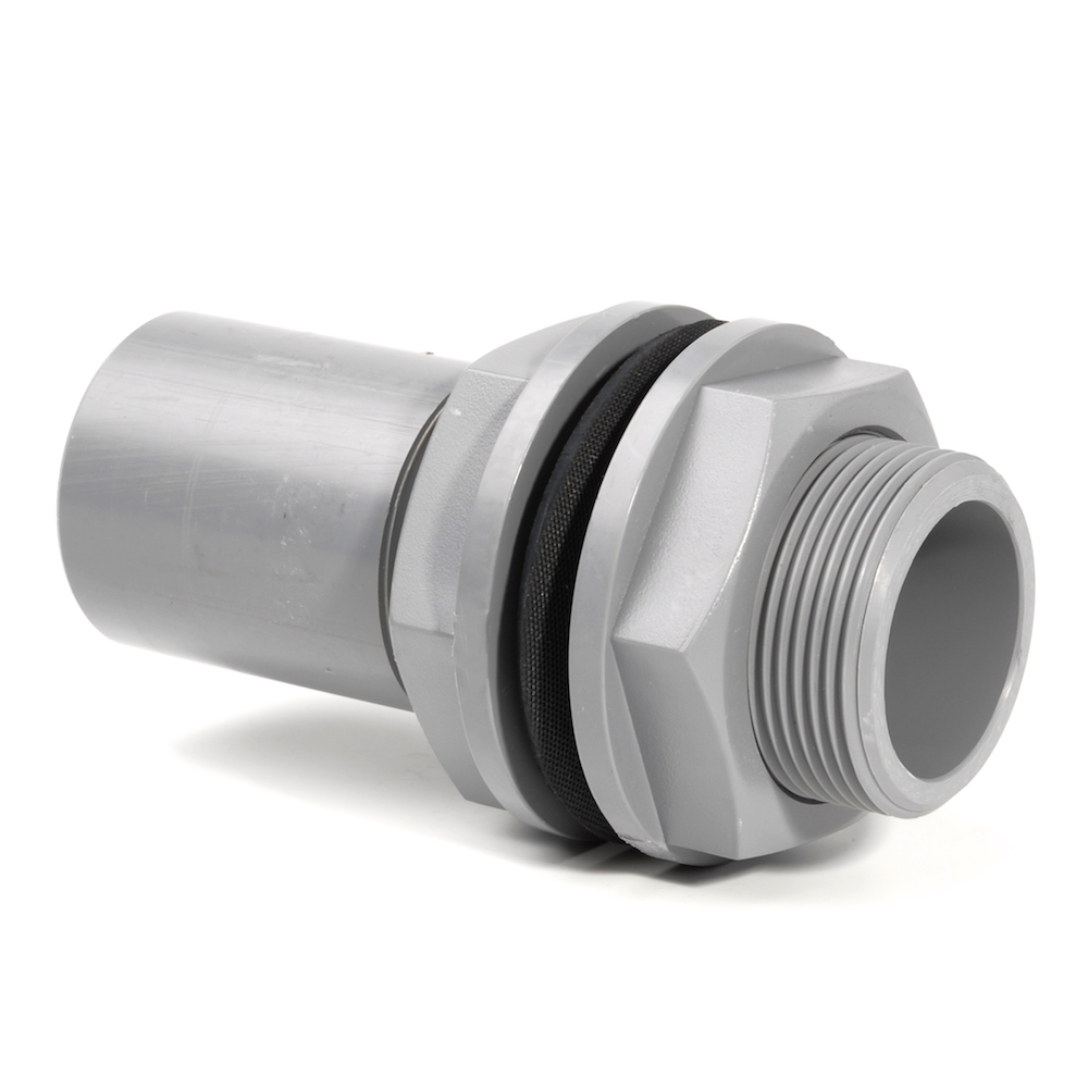 ABS Tank Connector Plain-BSP Male Thread Adaptor Inch Fitting | Plastock