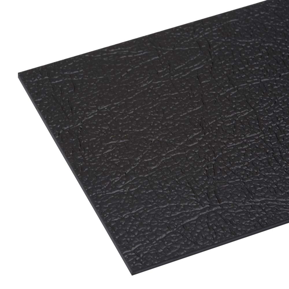 PPC Leather Grain Black Sheet | Plastock