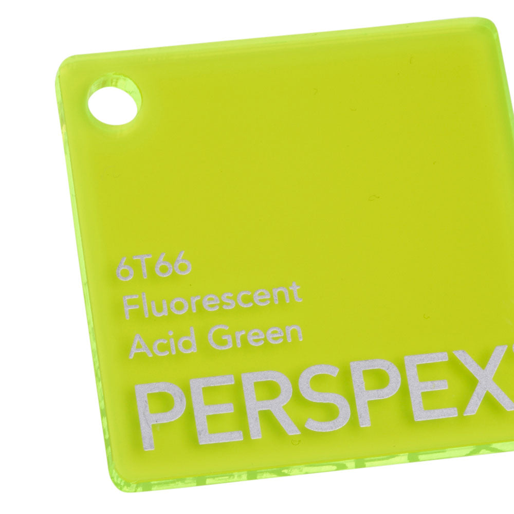 Perspex Fluorescent Acid Green 6T66 Sheet | Plastock