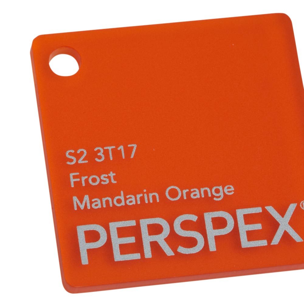 Perspex Frost Mandarin Orange S2 3T17 Sheet | Plastock