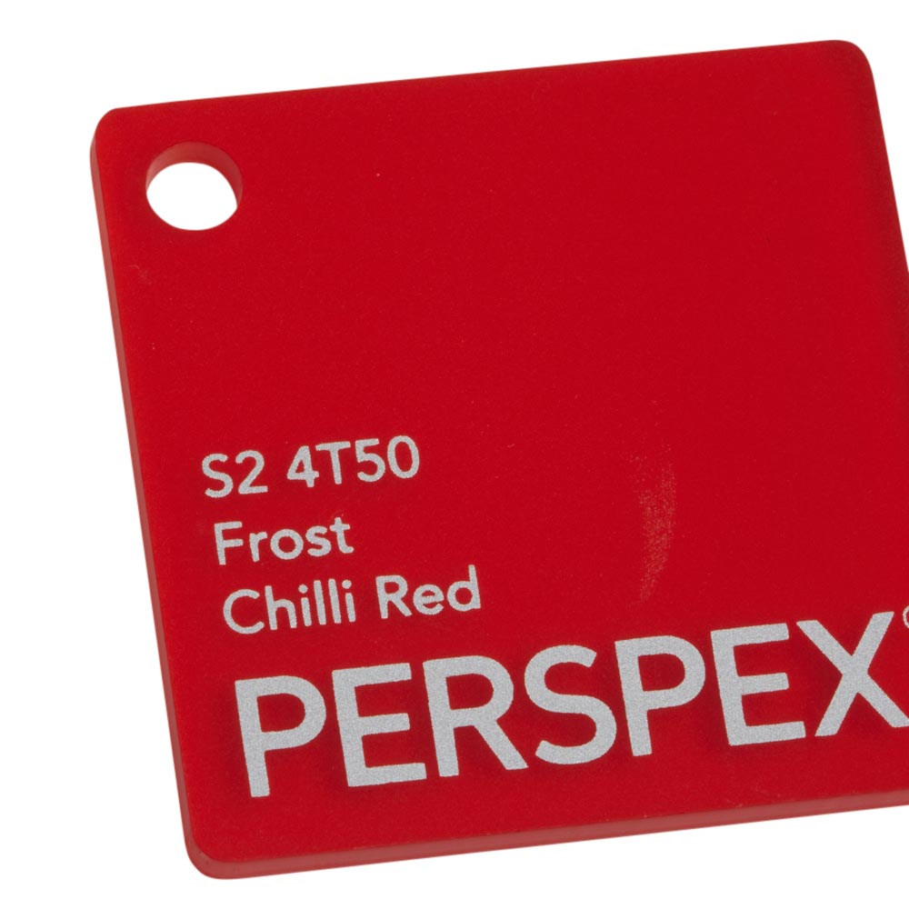 Perspex Frost Chilli Red S2 4T50 Sheet | Plastock