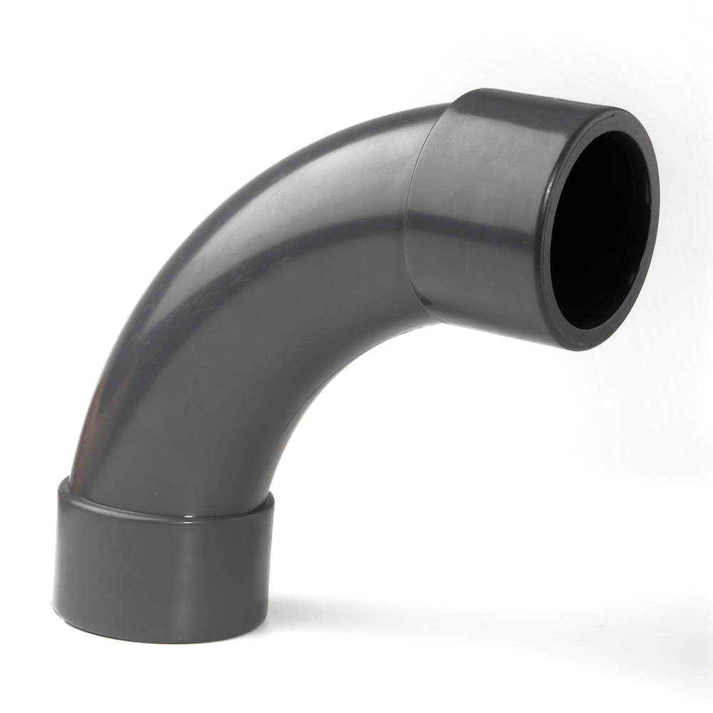 PVCu Short Radius Bend 90° Plain Metric Fitting | Plastock