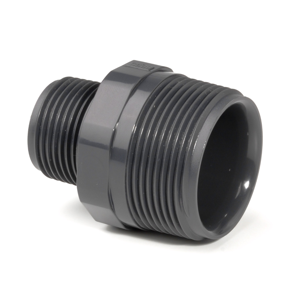 PVCu Reducing Nipple BSP Male Threaded Inch Fitting | Plastock