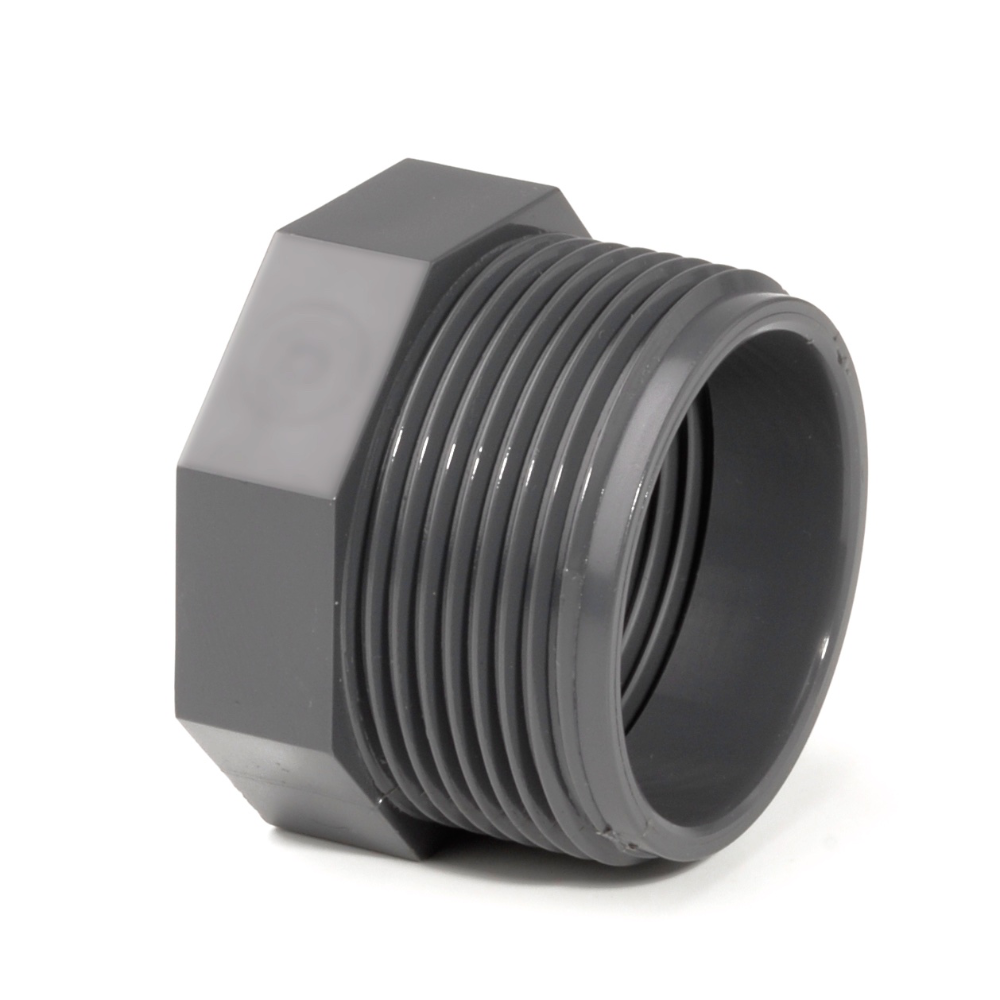 PVCu Reducing Bush BSP Male-Female Threaded Inch Fitting | Plastock