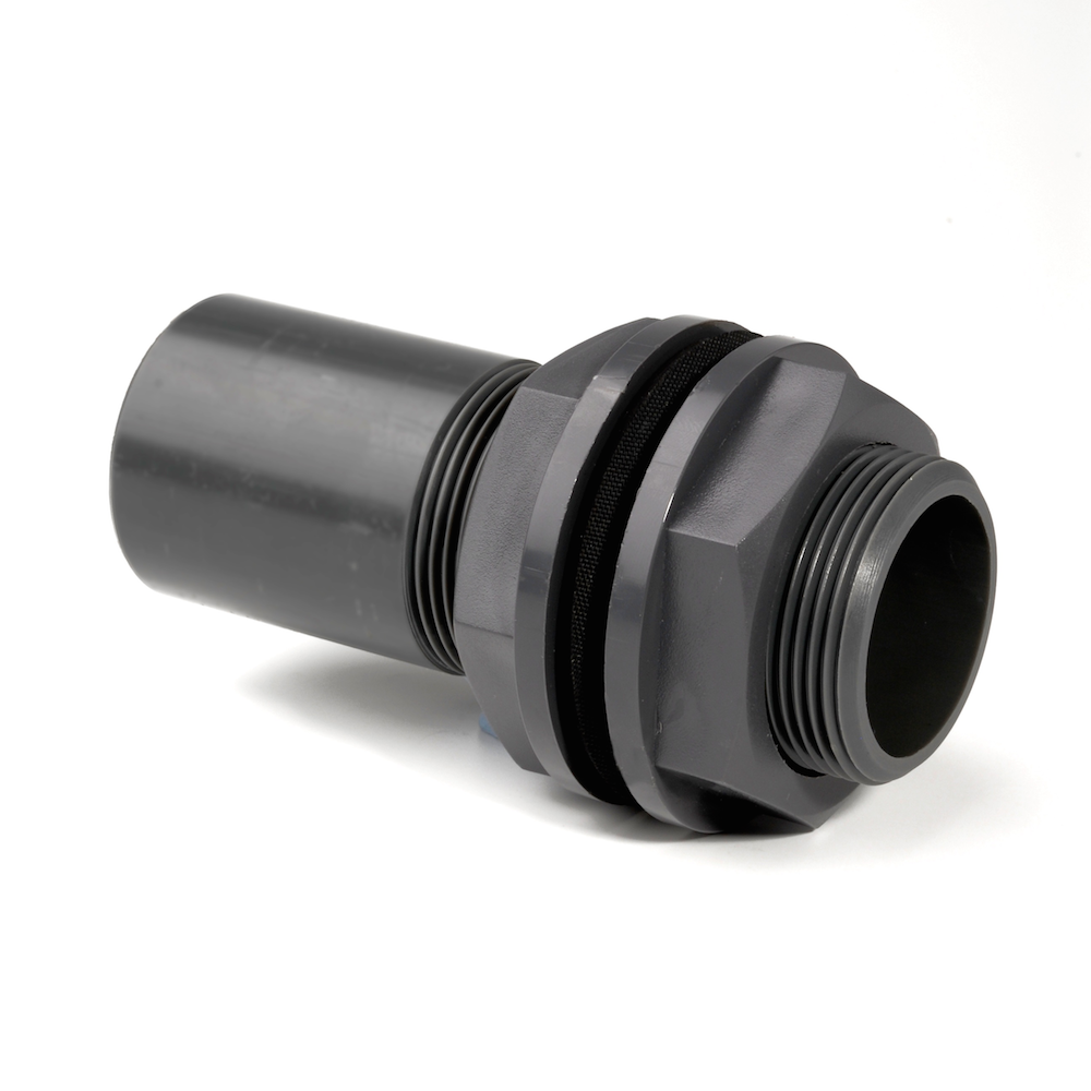 PVCu Tank Connector Plain-Thread Adaptor Inch Fitting | Plastock