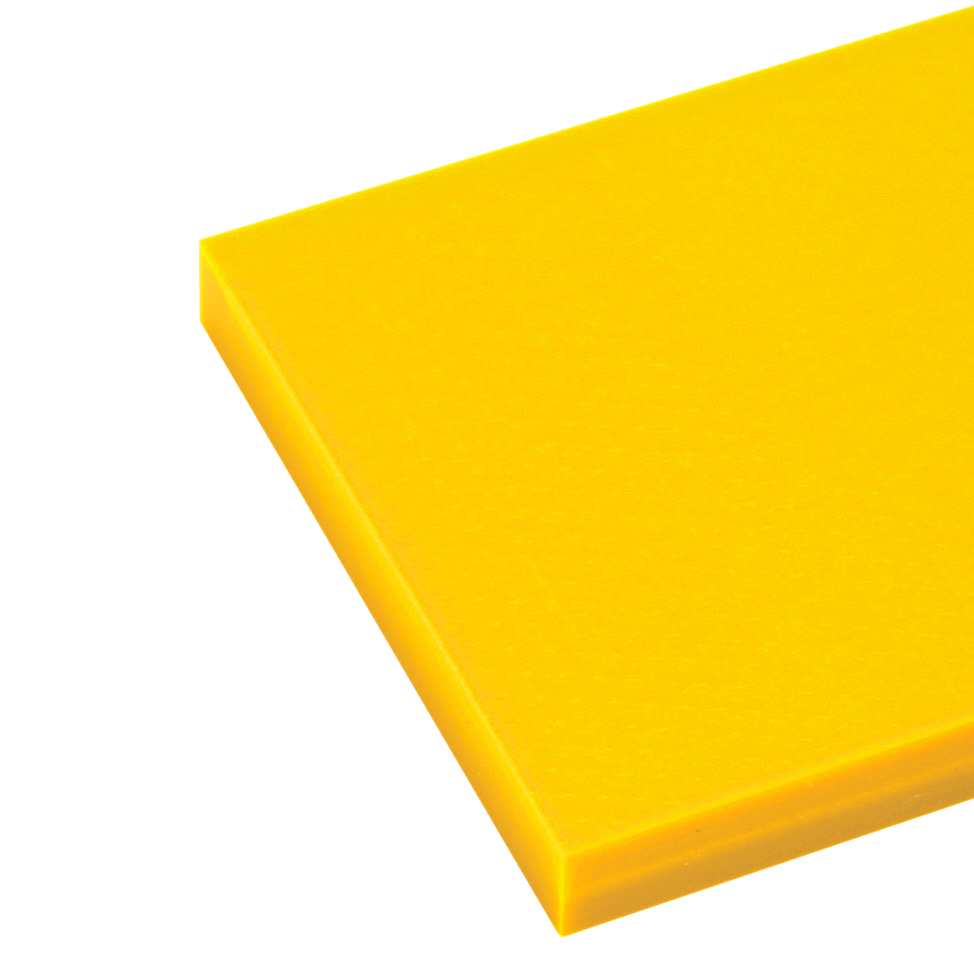 PE500 (HMWPE) Pressed and Planed Yellow Sheet | Plastock
