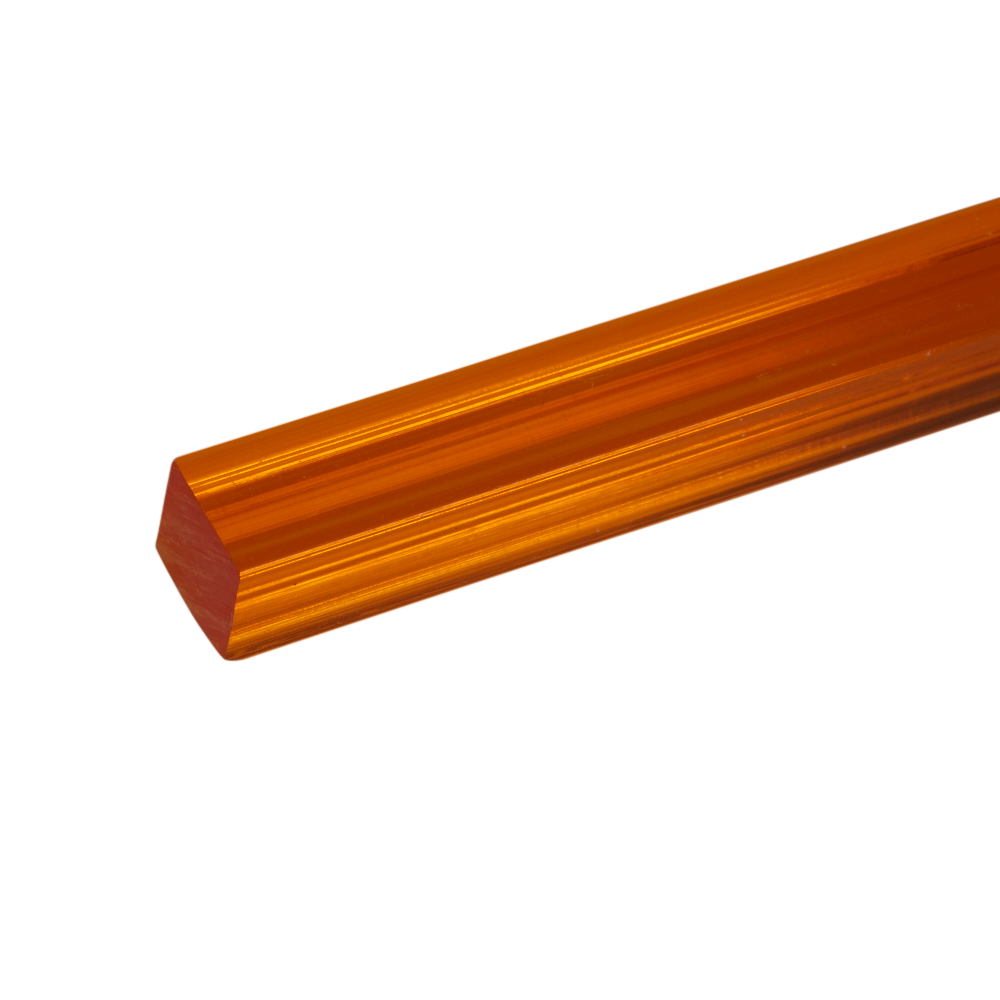 Acrylic Extruded Amber 2422 Square Bar | Plastock