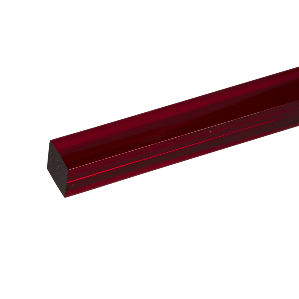 Acrylic Extruded Red 2423 Square Bar | Plastock