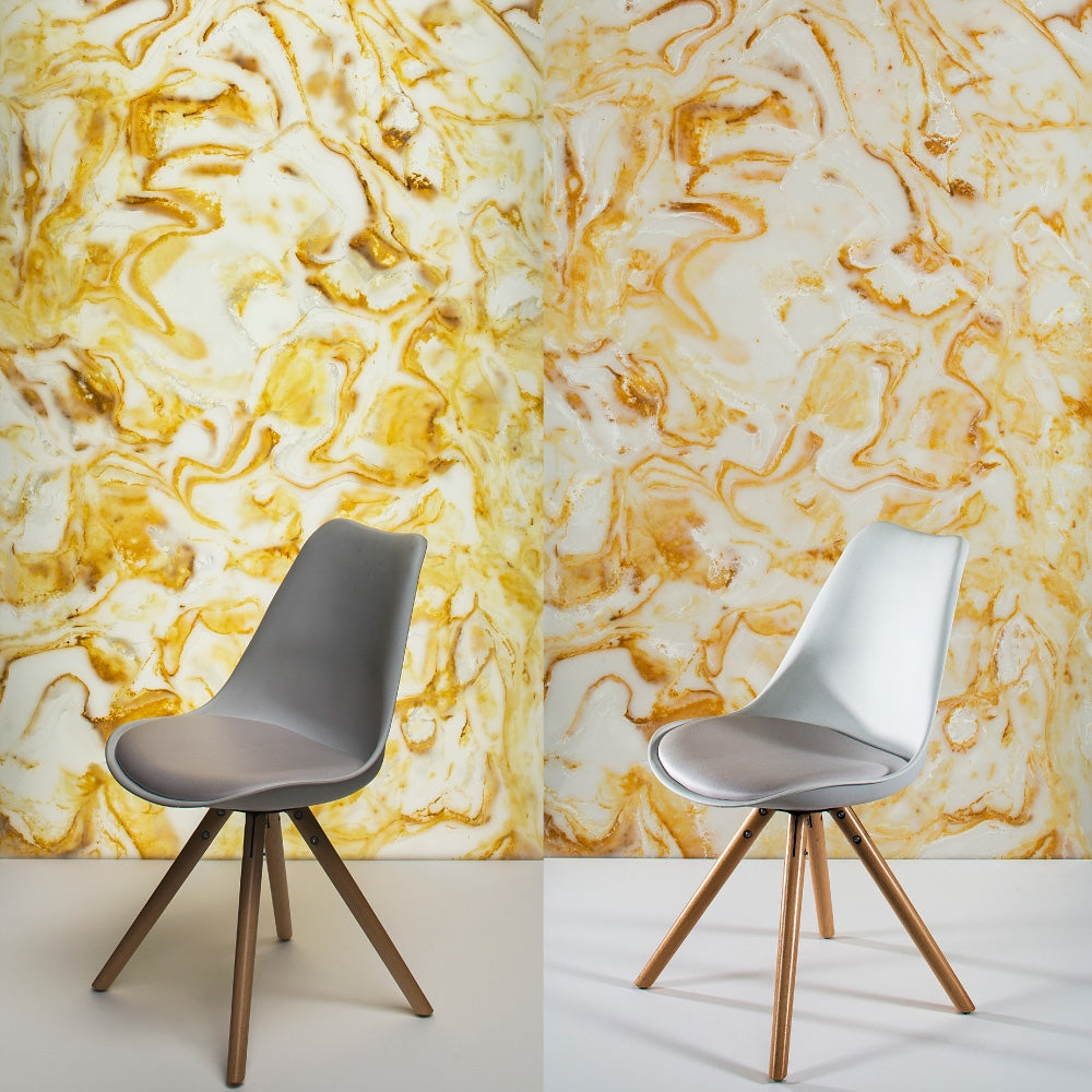 Faux Translucent Stone Onyx Yellow And Brown | Plastock
