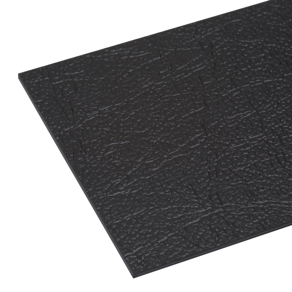 HIPS Leathergrain Black Sheet | Plastock