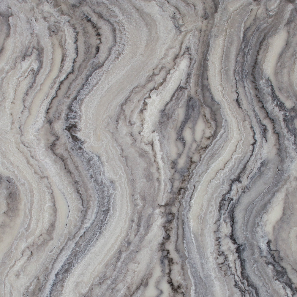 Faux Translucent Stone Waves White And Grey | Plastock